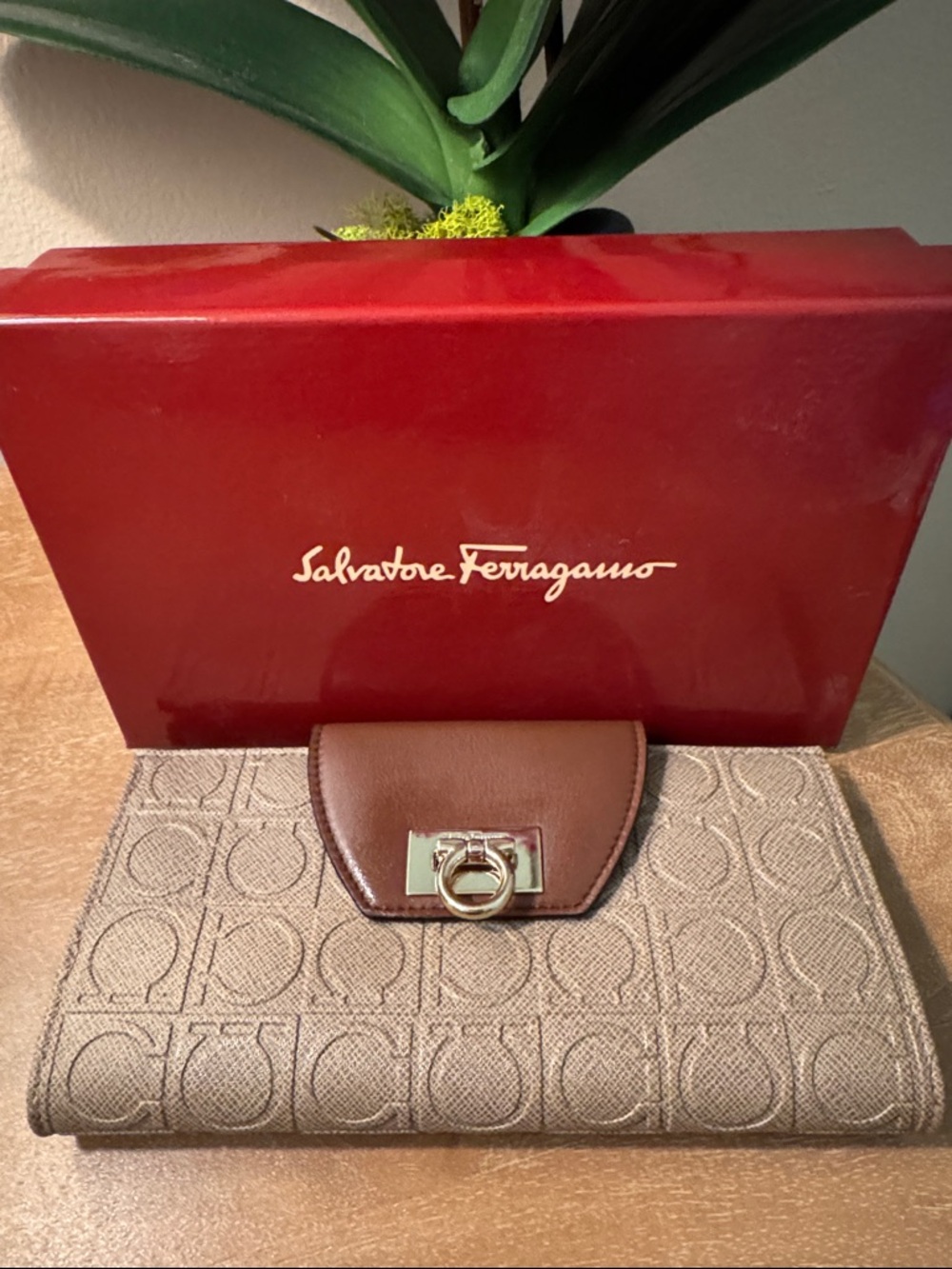 Rare Ferragamo clutch style wallet New With Box and tags.